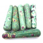 Large Ruby in Fuchsite Massage Wand